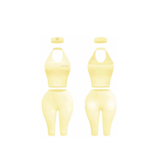 Lemon lush capri set